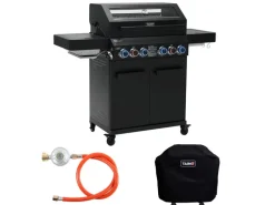Platinum Yamara Dark 4+2 Set Mit Haube Gasgrill Stahl 4 Brenner Sear-Burner Backburner*TAINO Sale