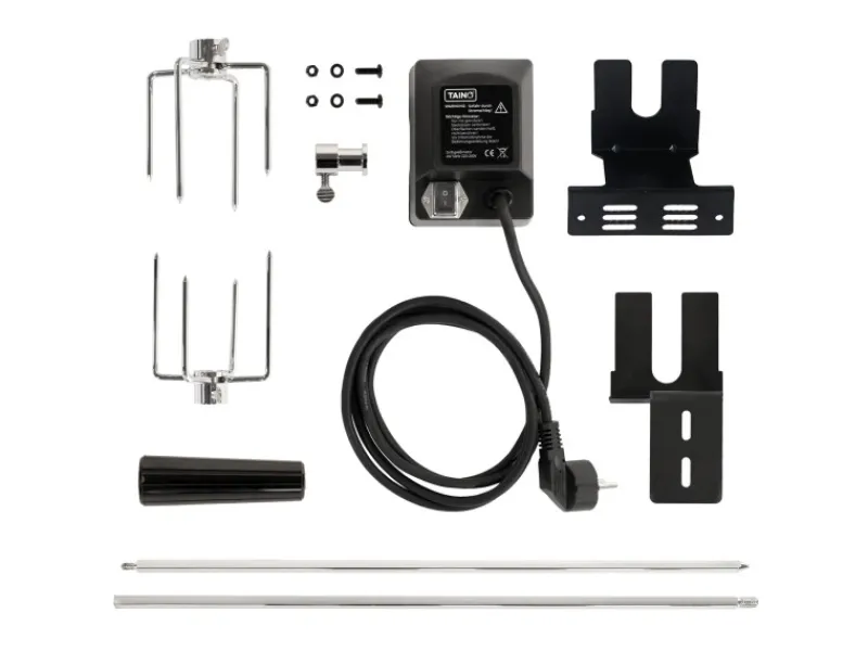 TAINO Grillzubehör|Red 4+1/6+1 Elektrischer Drehspieß Für Gasgrill Rotisserie-Set Grillspieß