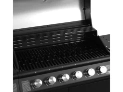 TAINO Gasgrills|Red 6+1 Gasgrill Grillwagen BBQ Edelstahl-Brenner Gas-Grill Schwarz