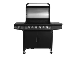 TAINO Gasgrills|Red 6+1 Gasgrill Grillwagen BBQ Edelstahl-Brenner Gas-Grill Schwarz