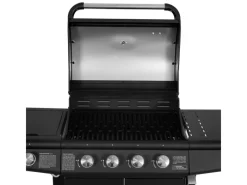 TAINO Gasgrills|Red 4+1 Gasgrill Set Mit Drehspieß Grillwagen BBQ Edelstahl-Brenner Gas-Grill Schwarz