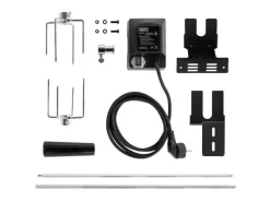 TAINO Gasgrills|Red 4+1 Gasgrill Set Mit Drehspieß Grillwagen BBQ Edelstahl-Brenner Gas-Grill Schwarz