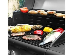 TAINO Gasgrills|Red 4+1 Gasgrill Set Mit Drehspieß Grillwagen BBQ Edelstahl-Brenner Gas-Grill Schwarz