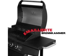 TAINO Gasgrills|Red 4+1 Gasgrill Set Mit Drehspieß Grillwagen BBQ Edelstahl-Brenner Gas-Grill Schwarz