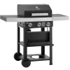 Wabaya 3+0 Gasgrill Grillwagen 3 Brenner Sear-Burner Schwarz Matt*TAINO Discount