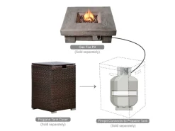 Teamson Home Propangastankabdeckung aus PE Rattan und Korbgeflecht* Sale