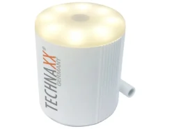 Technaxx Wassersport|Brunnenpumpe|Mini-Akku-Luftpumpe TX-261 mit LED-Licht-Funktion Weiß