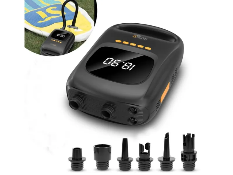 Technaxx Brunnenpumpe|Wassersport|SUP-Akku-Luftpumpe TX-266 mit Powerbank-Funktion Schwarz
