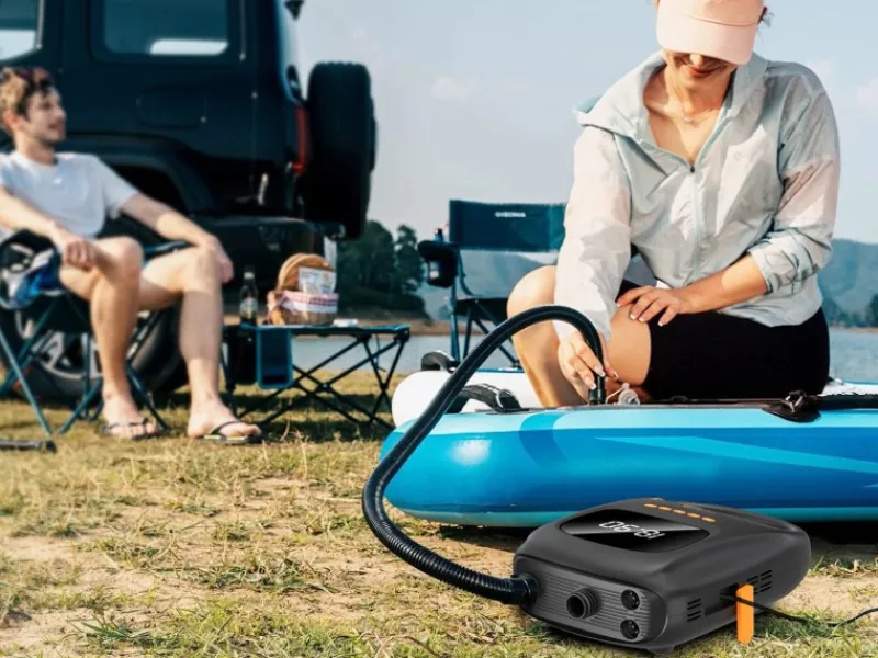 Technaxx Brunnenpumpe|Wassersport|SUP-Akku-Luftpumpe TX-266 mit Powerbank-Funktion Schwarz