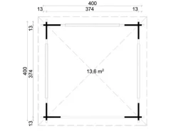Tene Kaubandus Gartenpavillon Ibiza Spitzdach 440 cm x 440 cm Hellbraun* Sale