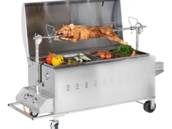 Tepro Gasgrills|Gasgrill Columbus Spanferkelgrill inkl. Motor Edelstahl mit 2 Brennern
