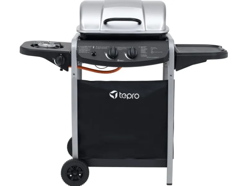 Tepro Gasgrills|Gasgrill Fremont 112 x 96,5 x 52 cm (B x H x T) Schwarz/Silber