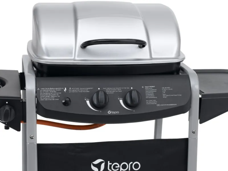 Tepro Gasgrills|Gasgrill Fremont 112 x 96,5 x 52 cm (B x H x T) Schwarz/Silber