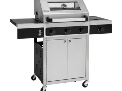 Tepro Gasgrills|Gasgrill Keansburg 3 mit Seitenbrenner Schwarz-Edelstahl