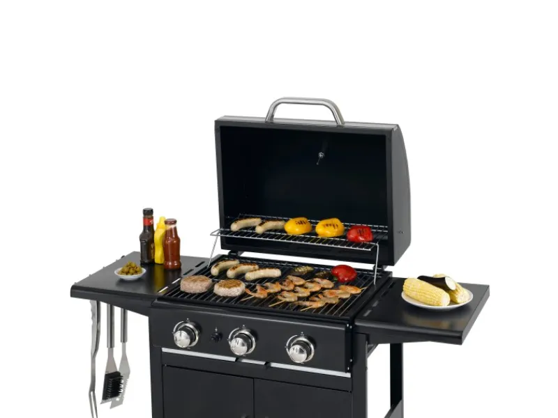 Gasgrill Mayfield 3-Brenner Schwarz*Tepro Hot