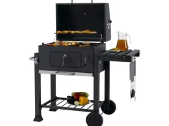 Tepro Holzkohlegrills|Grillwagen Toronto Click 115 x 107 x 67 cm (B x H x T) Anthrazit/Edelstahl
