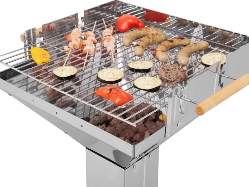 Tepro Holzkohlegrills|Holzkohle Säulengrill Vista Edelstahl