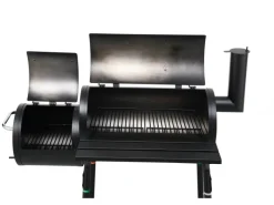 Tepro Holzkohlegrills|Smoker|Smoker Wichita Holzkohlengrill 115 x 116,5 x 63,5 cm (B x H x T) Schwarz