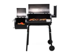 Tepro Holzkohlegrills|Smoker|Smoker Wichita Holzkohlengrill 115 x 116,5 x 63,5 cm (B x H x T) Schwarz