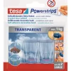 Powerstrips 2 Deko Haken Transparent mit 4 x Powerstrips Large*Tesa