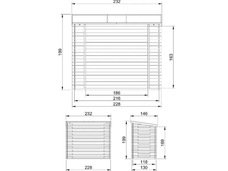 Brennholzregal M202 4,3 m³*Timbela Online