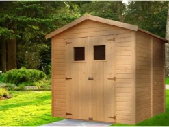 Holz-Gartenhaus M351 4,08 m² mit quadratischen Fenstern ohne Boden*Timbela Clearance