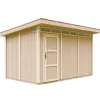 Holz-Gartenhaus M904 Flachdach Grundiert 412 cm x 279 cm*Timbela Clearance