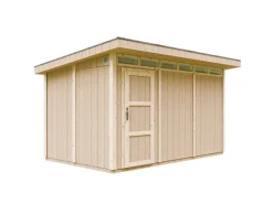 Holz-Gartenhaus M904 Flachdach Grundiert 412 cm x 279 cm*Timbela Clearance