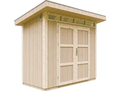 Kinder Timbela Kinder-Gartengeräte|Holz-Gartenhaus M901A Flachdach Grundiert 161 cm x 294 cm