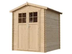 Timbela Gartenlauben|Holz-Gartenhaus M320F+M320G mit Boden Beige Braun 2,82 m² FSC®