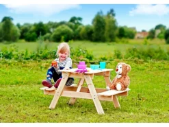 Kinder Timbela Gartenmöbel Für Kinder|Kindersitzgarnitur Holz M012-1 Klein