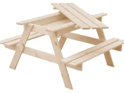 Kindersitzgarnitur Holz M010-1 mit Staufach*Timbela Online