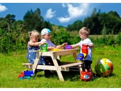 Kindersitzgarnitur Holz M010-1 mit Staufach*Timbela Online