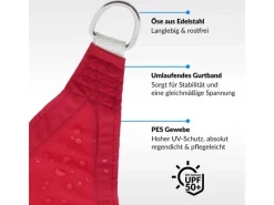 Sonnensegel Dreieck 5x5x7,1m UPF50+ PES Regendicht UV-Schutz Sonnenschutz Terrasse Garten*Toldoro Discount