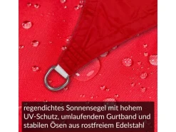 Sonnensegel Dreieck 5x5x7,1m UPF50+ PES Regendicht UV-Schutz Sonnenschutz Terrasse Garten*Toldoro Discount