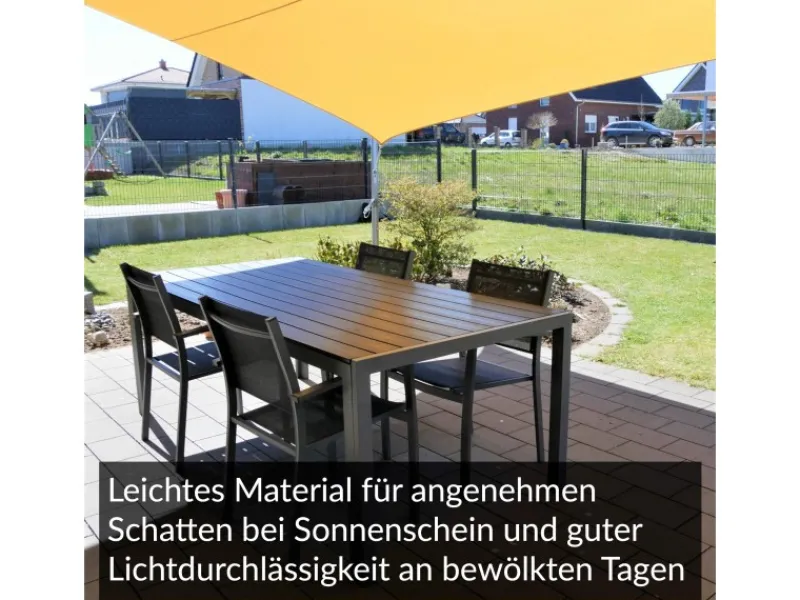 Toldoro Sonnensegel|Sonnensegel Dreieck 5,6x5,6x5,6m UPF50+ PES Regendicht UV-Schutz Sonnenschutz Terrasse Garten