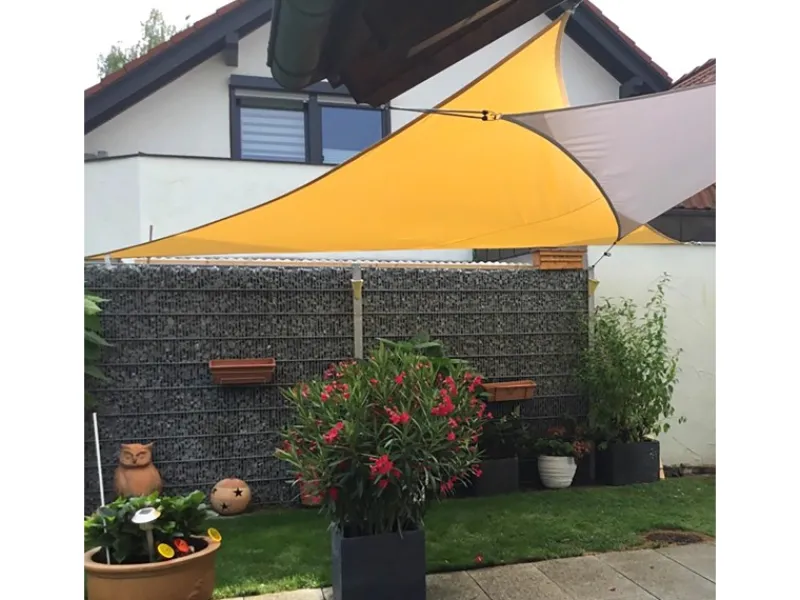 Toldoro Sonnensegel|Sonnensegel Dreieck 5,6x5,6x5,6m UPF50+ PES Regendicht UV-Schutz Sonnenschutz Terrasse Garten