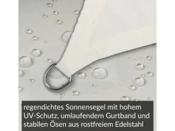 Sonnensegel Dreieck 4,6x4,6x6,5m UPF50+ PES Regendicht UV-Schutz Sonnenschutz Terrasse Garten*Toldoro Discount