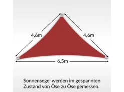 Toldoro Sonnensegel|Sonnensegel Dreieck 4,6x4,6x6,5m UPF50+ PES Regendicht UV-Schutz Sonnenschutz Terrasse Garten