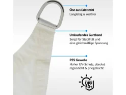 Toldoro Sonnensegel|Sonnensegel Dreieck 5,6x5,6x5,6m UPF50+ PES Regendicht UV-Schutz Sonnenschutz Terrasse Garten