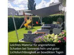 Toldoro Sonnensegel|Sonnensegel Dreieck 5x5x7,1m UPF50+ PES Regendicht UV-Schutz Sonnenschutz Terrasse Garten