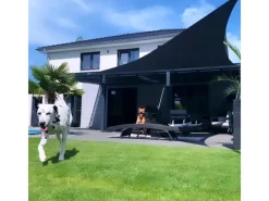 Toldoro Sonnensegel|Sonnensegel Dreieck 5x5x7,1m UPF50+ PES Regendicht UV-Schutz Sonnenschutz Terrasse Garten