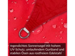 Sonnensegel Dreieck 4,6x4,6x4,6m UPF50+ PES Regendicht UV-Schutz Sonnenschutz Terrasse Garten*Toldoro