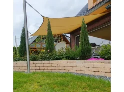 Toldoro Sonnensegel|Sonnensegel Komplettset 5x3m UPF50+ mit Befestigungsmaterial Halterung Pfosten Mast & Zubehör Regendicht UV-Schutz Sonnenschutz