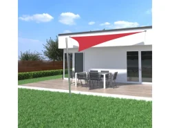 Sonnensegel Komplettset 4,6x4,6x4,6m UPF50+ mit Befestigungsmaterial Halterung Pfosten Mast & Zubehör Regendicht Sonnenschutz*Toldoro Online