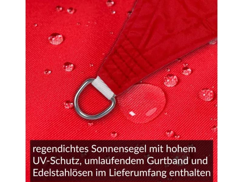 Toldoro Sonnensegel|Sonnensegel Komplettset 6x3m UPF50+ mit Befestigungsmaterial Halterung Pfosten Mast & Zubehör Regendicht UV-Schutz Sonnenschutz