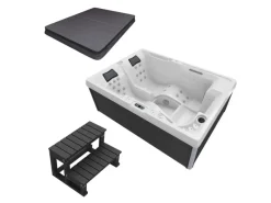 Outdoor Whirlpool Spa Elba  Aussen Badewanne Weiss 210Cm X 150Cm Mit Heizung Hydromassage Bluetooth*Tronitechnik Best