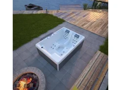 Outdoor Whirlpool Spa Elba Aussen Weiss 210Cm X 150Cm Heizung Hydromassagebluetoothinkl Thermoabdeckung*Tronitechnik