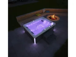 Outdoor Whirlpool Spa Elba Aussen Weiss 210Cm X 150Cm Heizung Hydromassagebluetoothinkl Thermoabdeckung*Tronitechnik