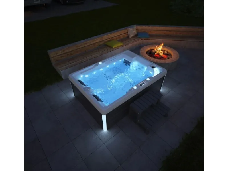 Outdoor Whirlpool Spa Elba Aussen Weiss 210Cm X 150Cm Heizung Hydromassagebluetoothinkl Thermoabdeckung*Tronitechnik